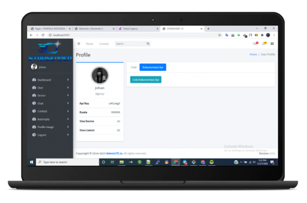STARSENDER Notifikasi & API Gateway WhatsApp